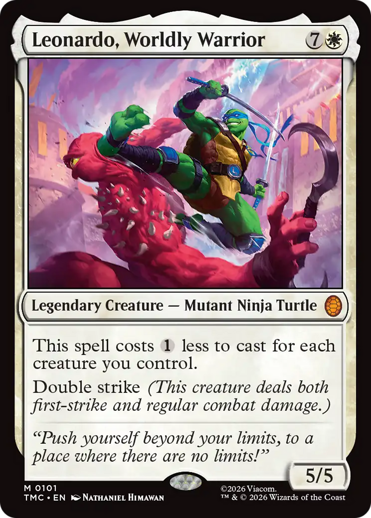 Leonardo, Worldly Warrior [Teenage Mutant Ninja Turtles Commander] | Card Merchant Takapuna