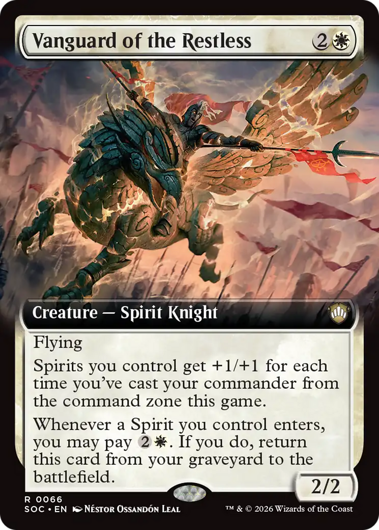 Vanguard of the Restless (Extended Art) [Secrets of Strixhaven Commander] | Card Merchant Takapuna