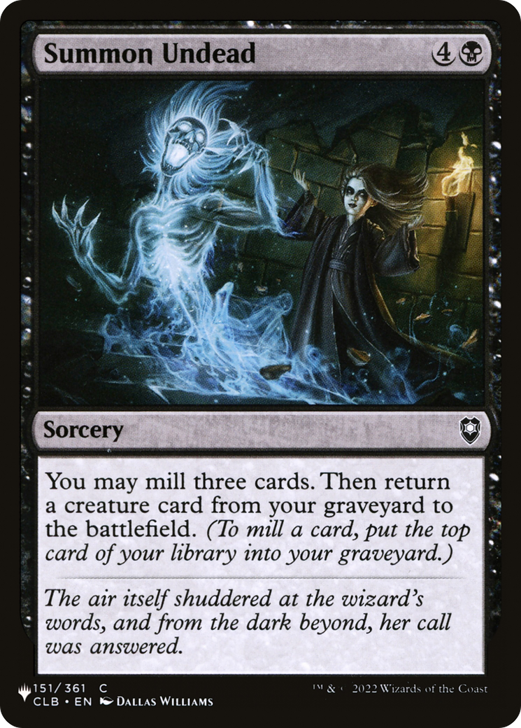 Summon Undead [The List] | Card Merchant Takapuna