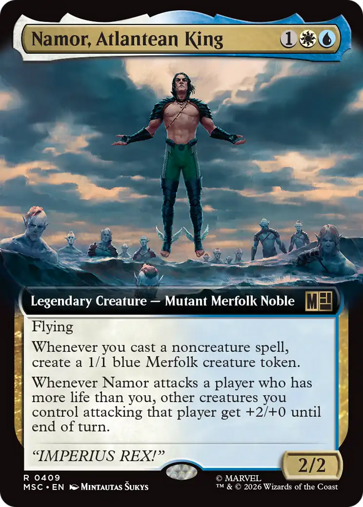 Namor, Atlantean King (Extended Art) [Marvel Super Heroes Commander] | Card Merchant Takapuna