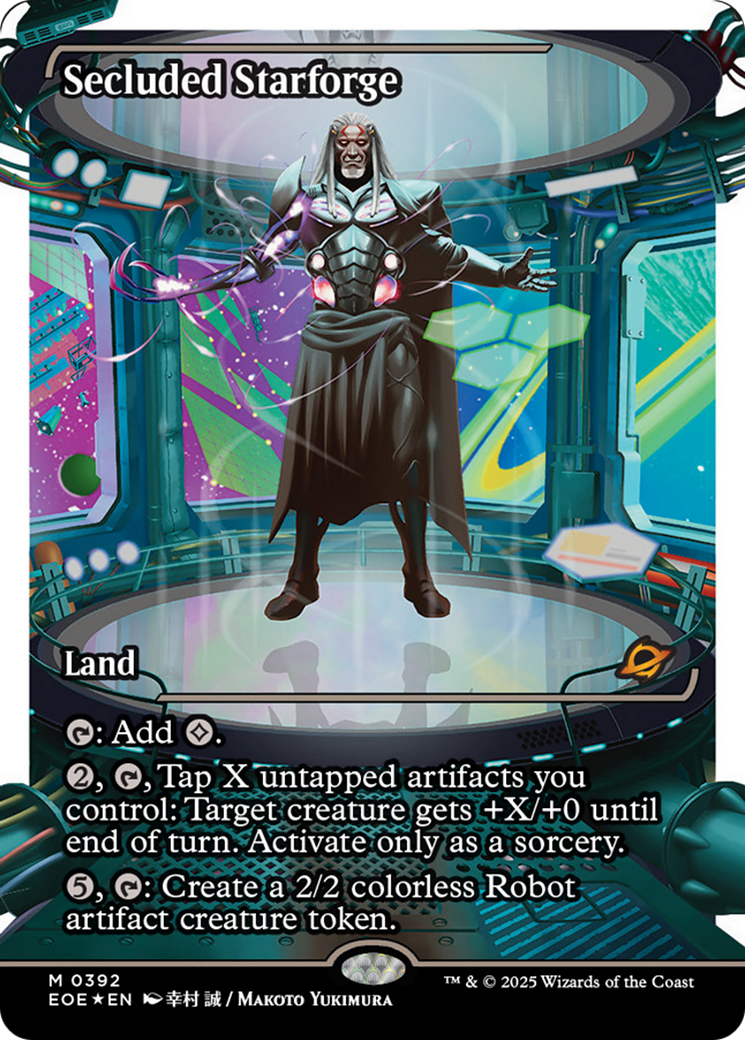 Secluded Starforge (Showcase) (Fracture Foil) [Edge of Eternities] | Card Merchant Takapuna