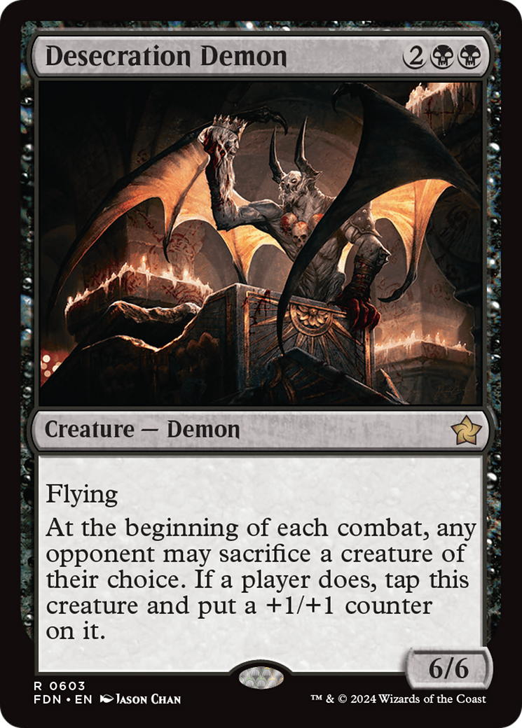 Desecration Demon [Foundations] | Card Merchant Takapuna