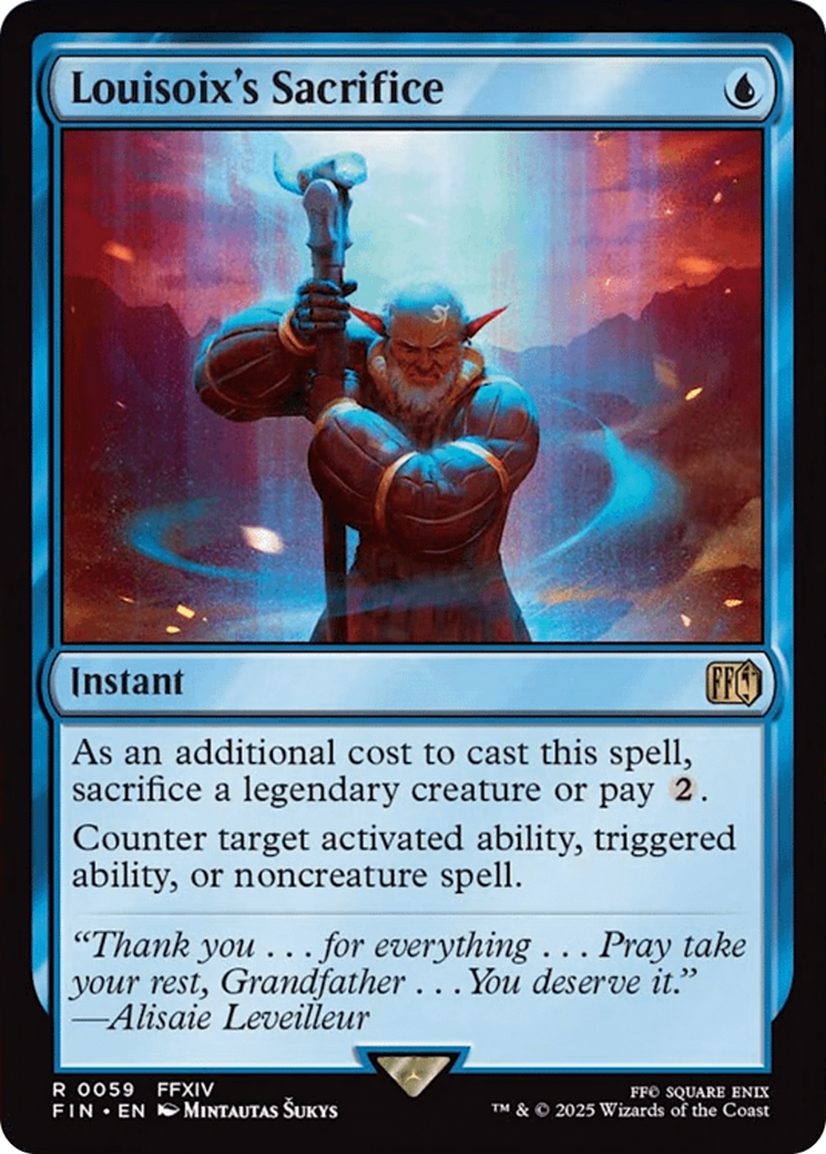 Louisoix's Sacrifice [FINAL FANTASY] | Card Merchant Takapuna