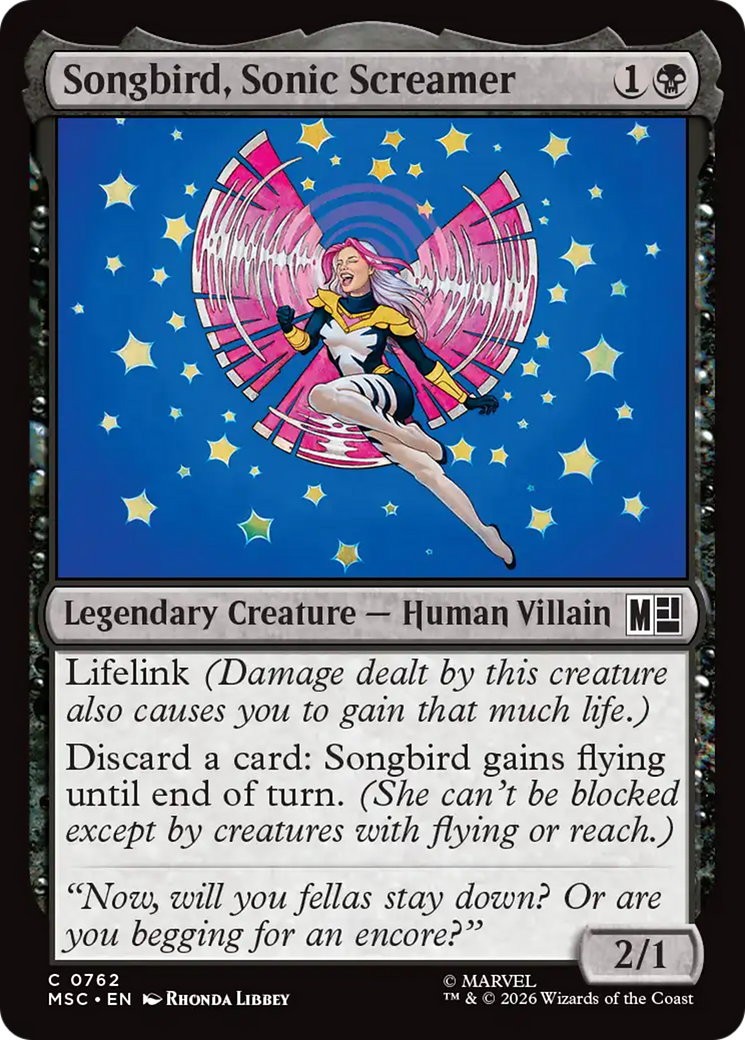 Songbird, Sonic Screamer [Marvel Super Heroes Commander] | Card Merchant Takapuna