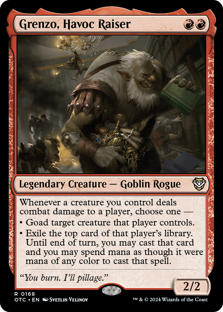 Grenzo, Havoc Raiser [Outlaws of Thunder Junction Commander] | Card Merchant Takapuna