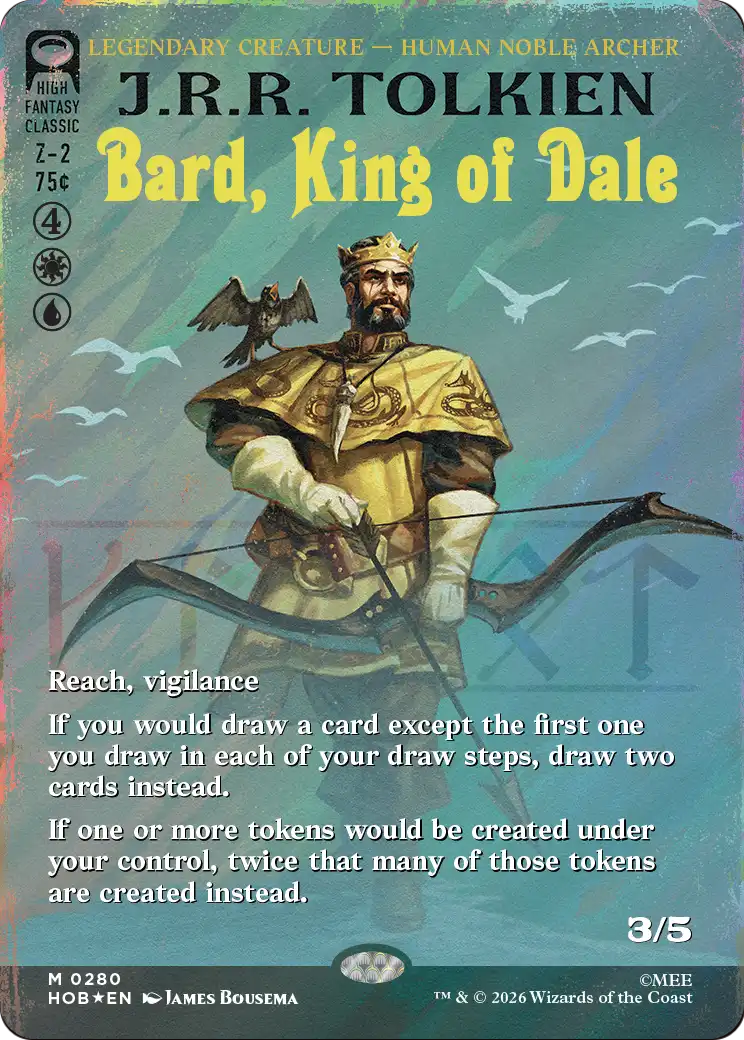 Bard, King of Dale (Borderless) (Surge Foil) [The Hobbit] | Card Merchant Takapuna
