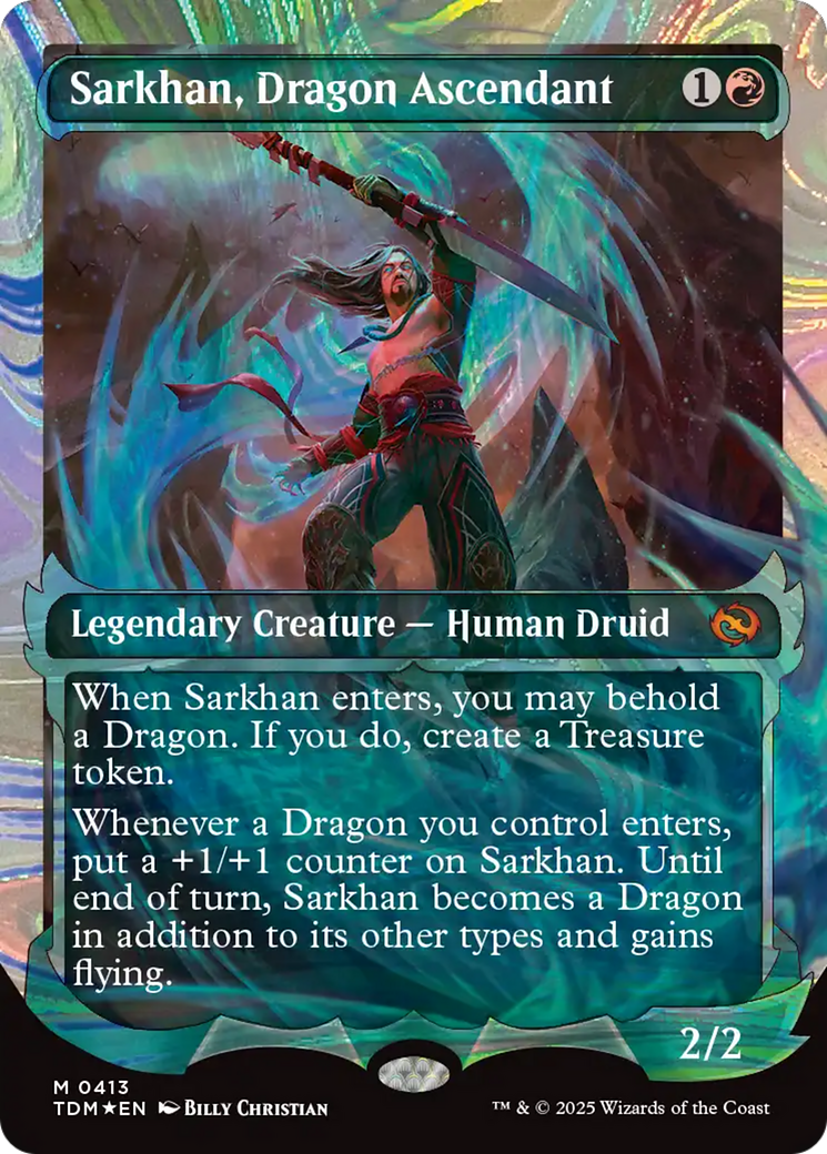 Sarkhan, Dragon Ascendant (0413) (Showcase) (Halo Foil) [Tarkir: Dragonstorm] | Card Merchant Takapuna
