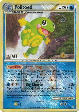 Politoed (7/95) (League Promo Staff) [HeartGold & SoulSilver: Unleashed] | Card Merchant Takapuna