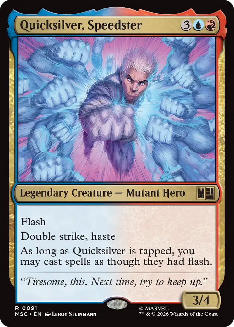Quicksilver, Speedster (Surge Foil) [Marvel Super Heroes Commander] | Card Merchant Takapuna