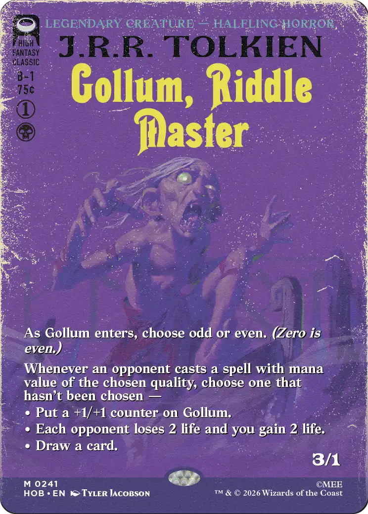 Gollum, Riddle Master (Borderless) [The Hobbit] | Card Merchant Takapuna