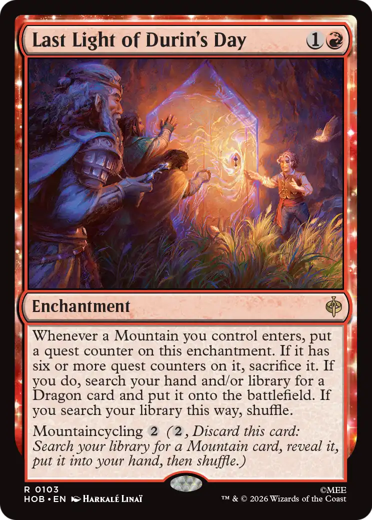 Last Light of Durin's Day [The Hobbit] | Card Merchant Takapuna