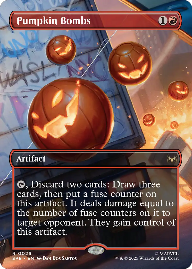 Pumpkin Bombs (Borderless) [Marvel's Spider-Man: Eternal-Legal] | Card Merchant Takapuna
