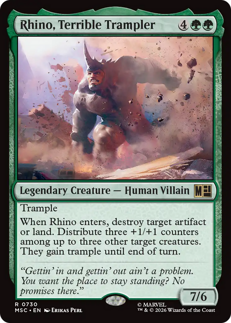 Rhino, Terrible Trampler [Marvel Super Heroes Commander] | Card Merchant Takapuna
