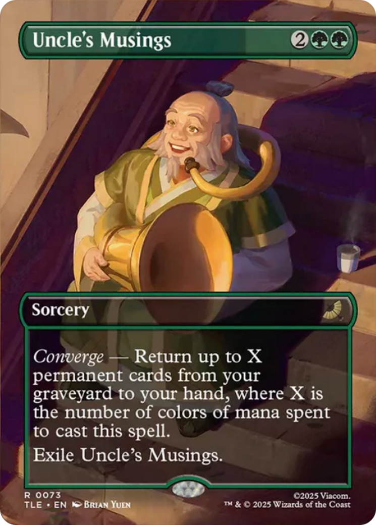 Uncle's Musings (Borderless) [Avatar: The Last Airbender: Eternal-Legal] | Card Merchant Takapuna