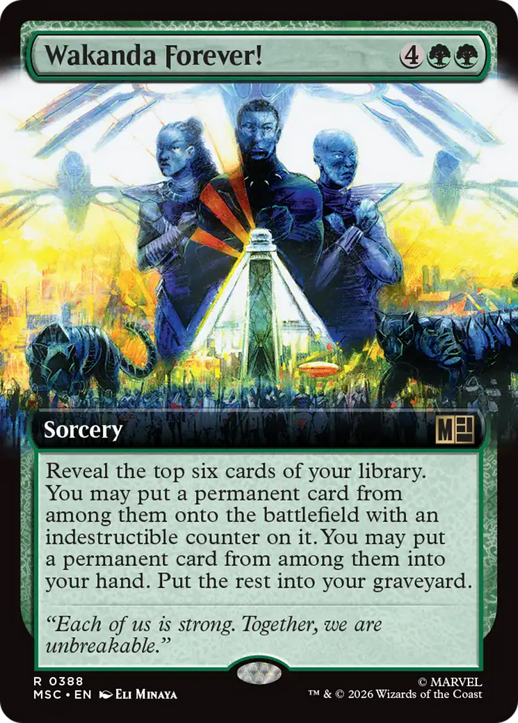 Wakanda Forever! (Extended Art) [Marvel Super Heroes Commander] | Card Merchant Takapuna