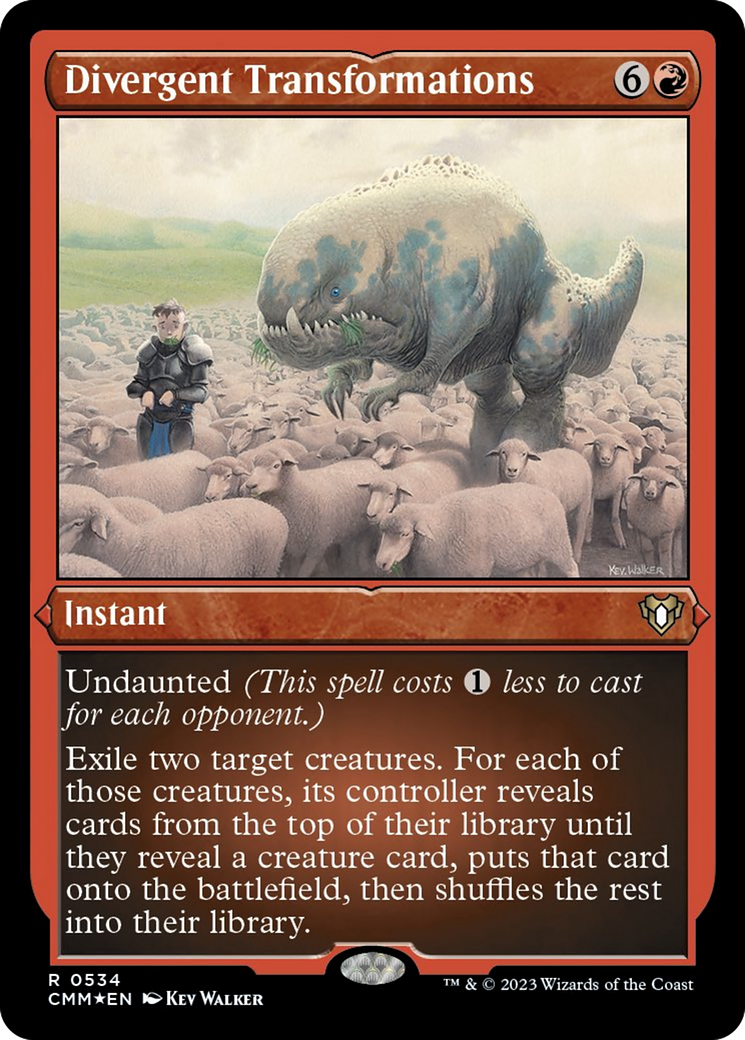 Divergent Transformations (Foil Etched) [Commander Masters] | Card Merchant Takapuna