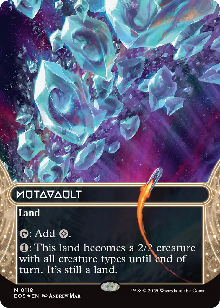 Mutavault (0118) (Borderless) (Galaxy Foil) [Edge of Eternities: Stellar Sights] | Card Merchant Takapuna
