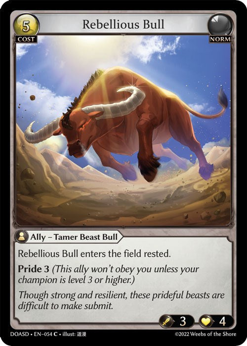Rebellious Bull (054) [Dawn of Ashes: Starter Decks] | Card Merchant Takapuna