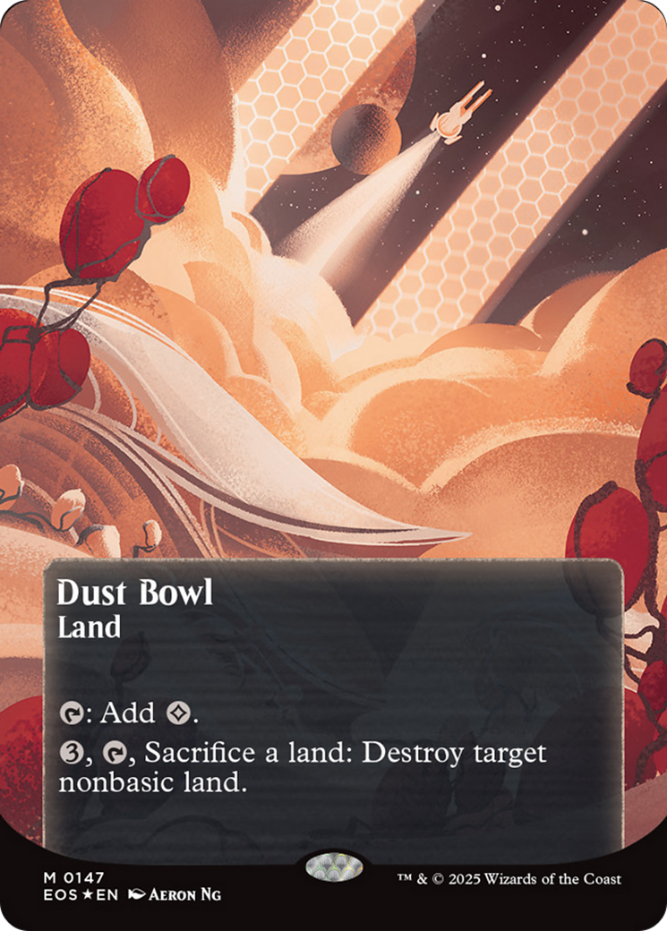 Dust Bowl (0057) (Borderless) (Galaxy Foil) [Edge of Eternities: Stellar Sights] | Card Merchant Takapuna