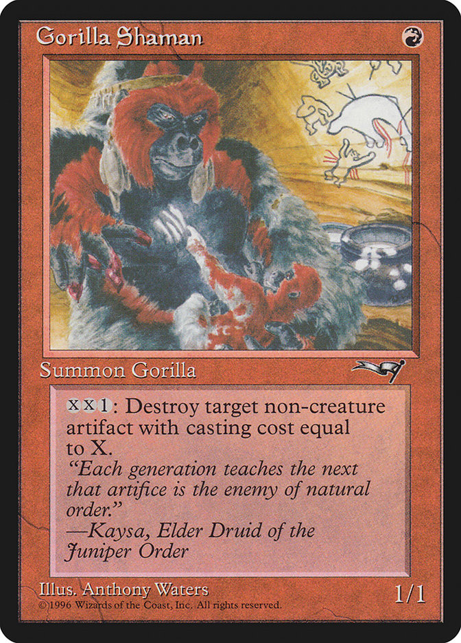 Gorilla Shaman (Holding Child) [Alliances] | Card Merchant Takapuna