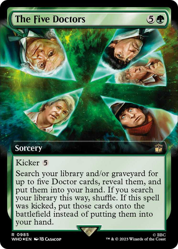 The Five Doctors (Extended Art) (Surge Foil) [Doctor Who] | Card Merchant Takapuna