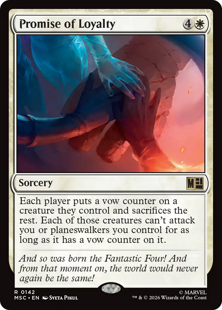 Promise of Loyalty (Surge Foil) [Marvel Super Heroes Commander] | Card Merchant Takapuna
