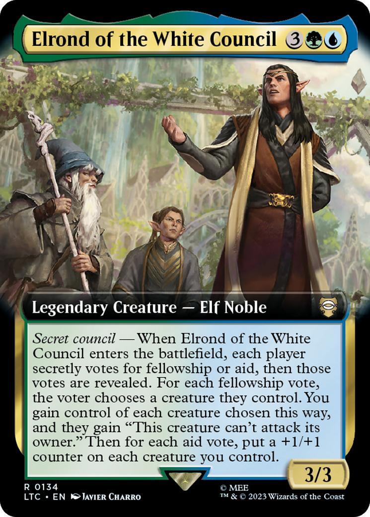 Elrond of the White Council (Extended Art) [The Lord of the Rings: Tales of Middle-Earth Commander] | Card Merchant Takapuna