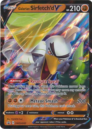 Galarian Sirfetch'd V (SWSH043) (Jumbo Card) [Sword & Shield: Black Star Promos] | Card Merchant Takapuna