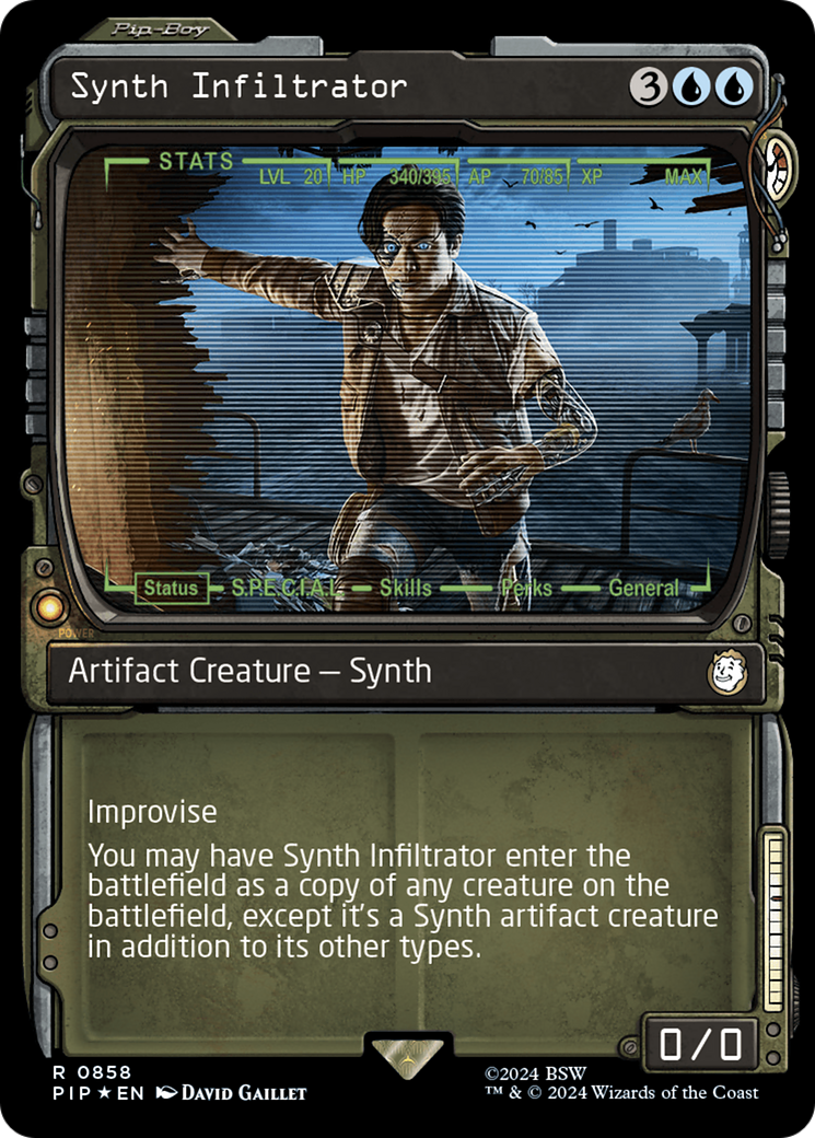 Synth Infiltrator (Showcase) (Surge Foil) [Fallout] | Card Merchant Takapuna