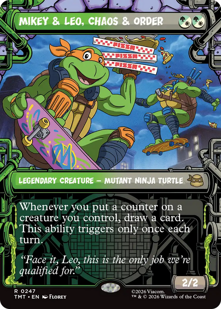Mikey & Leo, Chaos & Order (Showcase) [Teenage Mutant Ninja Turtles] | Card Merchant Takapuna