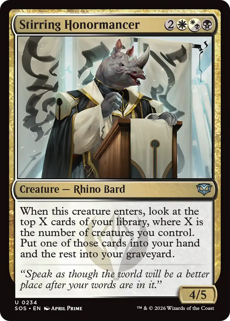 Stirring Honormancer [Secrets of Strixhaven] | Card Merchant Takapuna