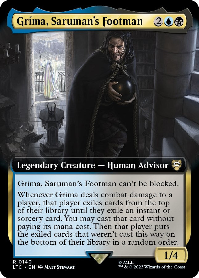 Grima, Saruman's Footman (Extended Art) [The Lord of the Rings: Tales of Middle-Earth Commander] | Card Merchant Takapuna