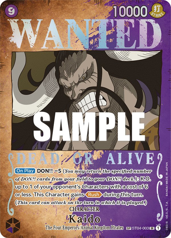 Kaido (Wanted Poster) [Pillars of Strength] | Card Merchant Takapuna
