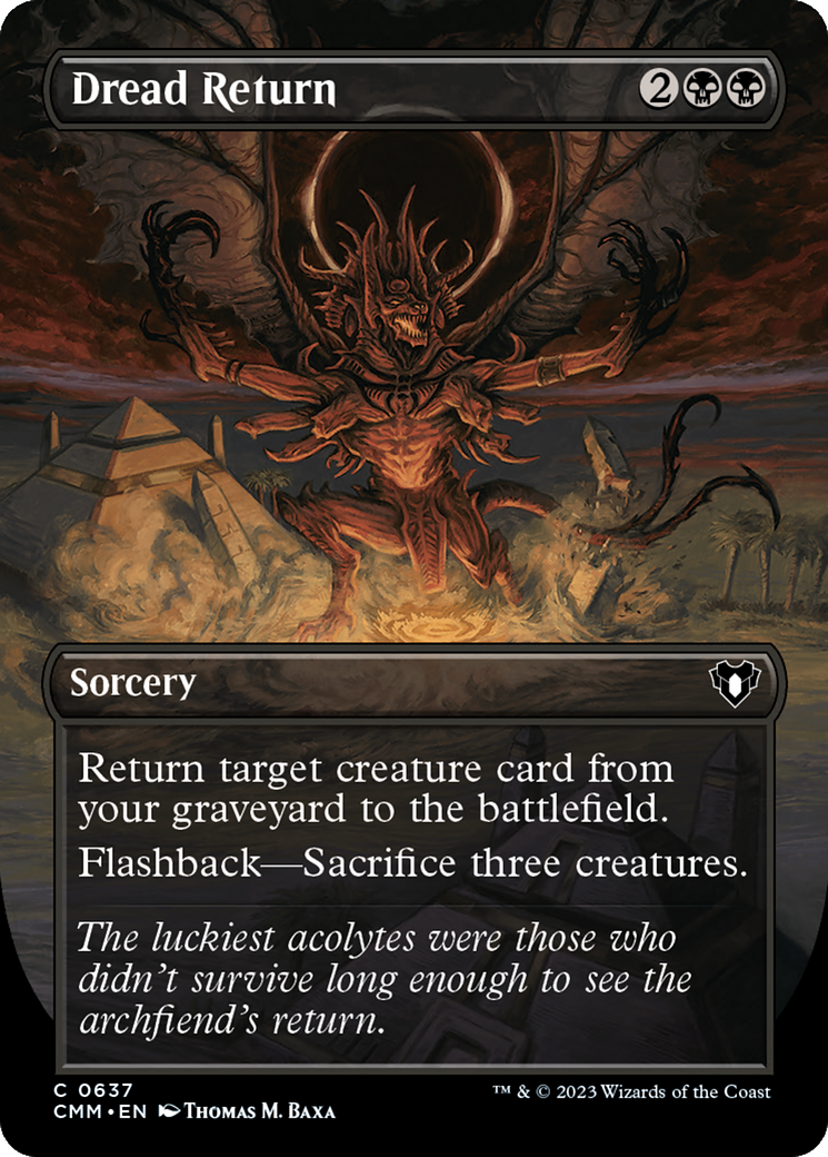 Dread Return (Borderless Alternate Art) [Commander Masters] | Card Merchant Takapuna