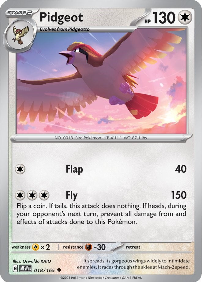 Pidgeot (018/165) [Scarlet & Violet 151] | Card Merchant Takapuna
