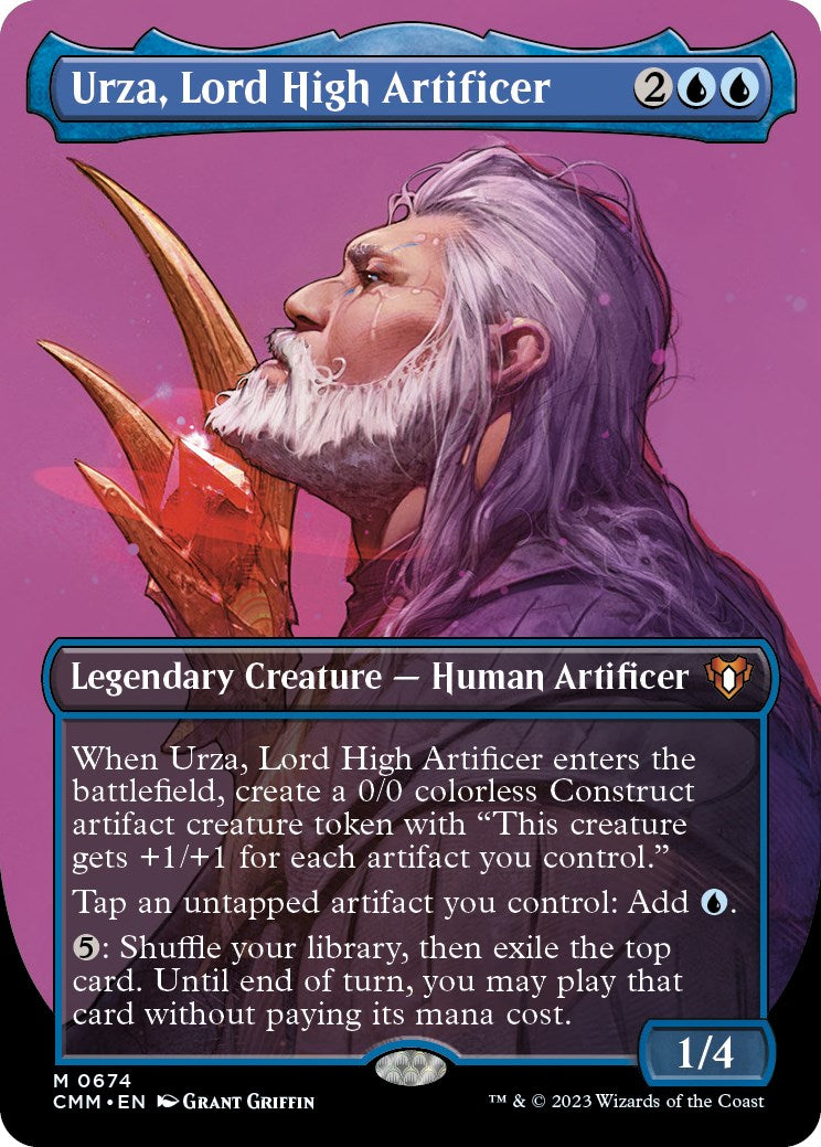 Urza, Lord High Artificer (Borderless Profile) [Commander Masters] | Card Merchant Takapuna