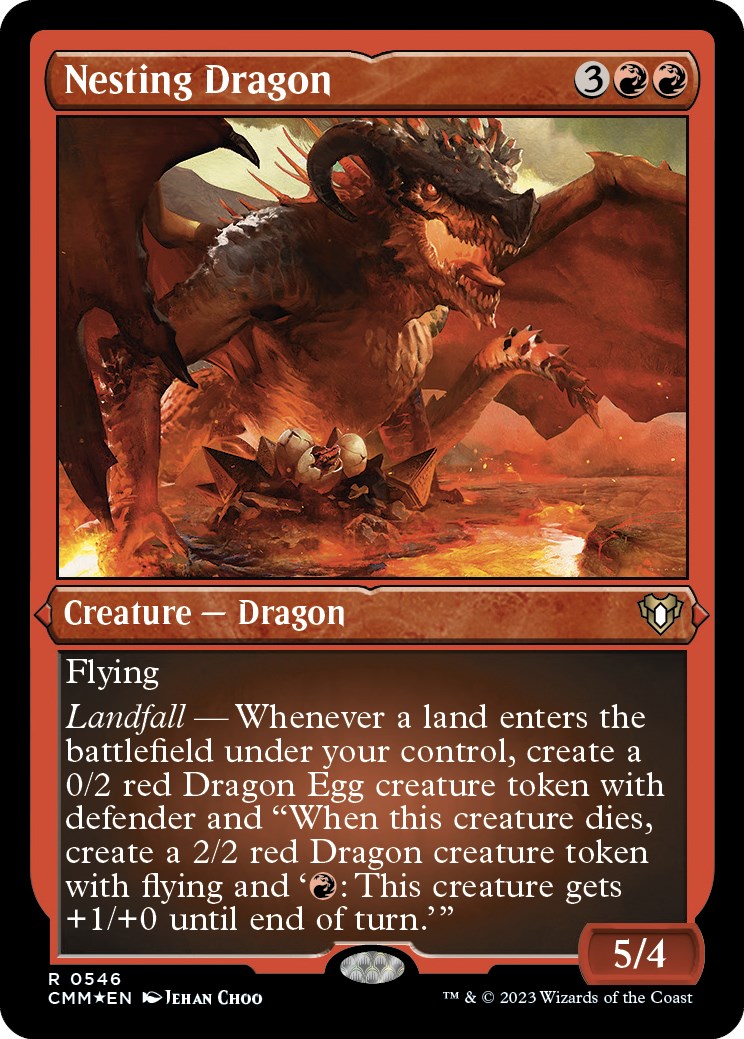 Nesting Dragon (Foil Etched) [Commander Masters] | Card Merchant Takapuna