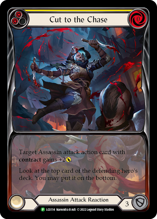 Cut to the Chase (Yellow) [LGS114] (Promo)  Rainbow Foil | Card Merchant Takapuna