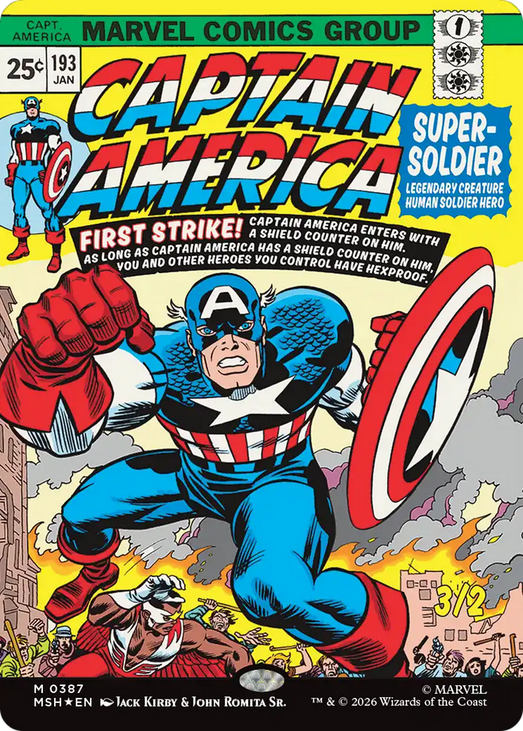 Captain America, Super-Soldier (Borderless) [Marvel Super Heroes] | Card Merchant Takapuna