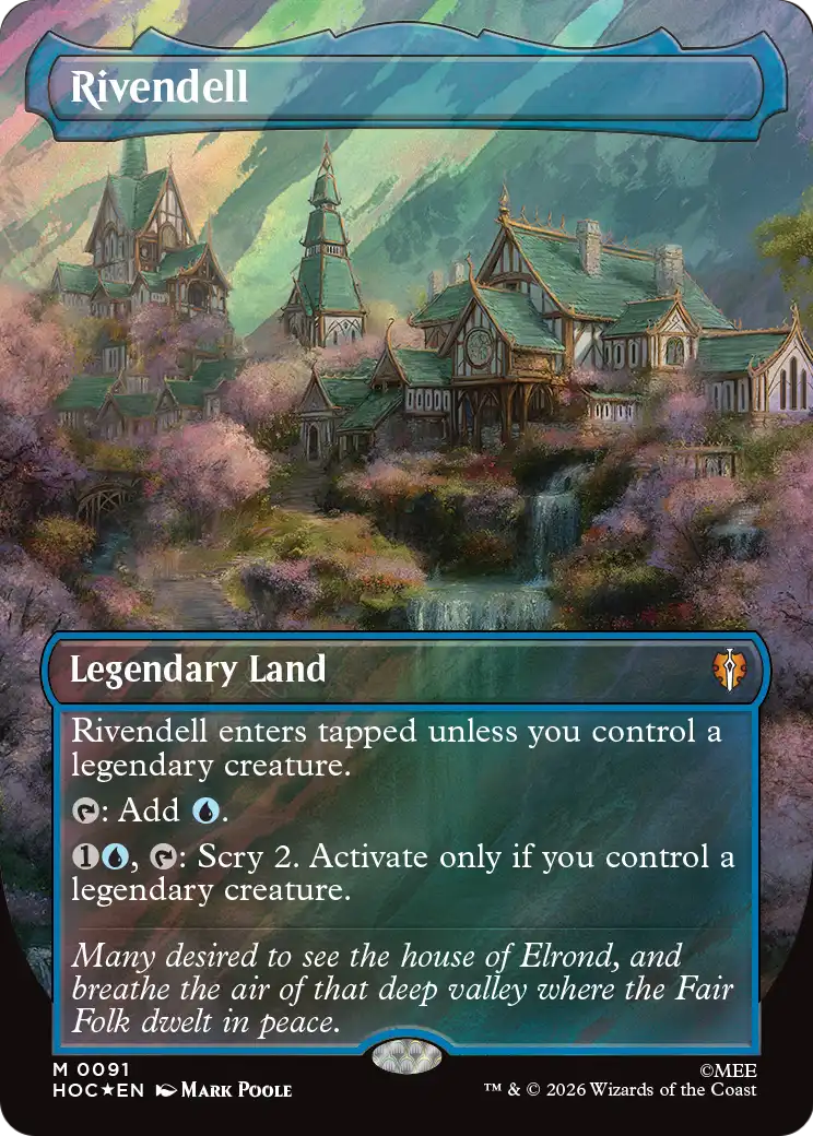Rivendell (Borderless) (Surge Foil) [The Hobbit: Eternal-Legal] | Card Merchant Takapuna