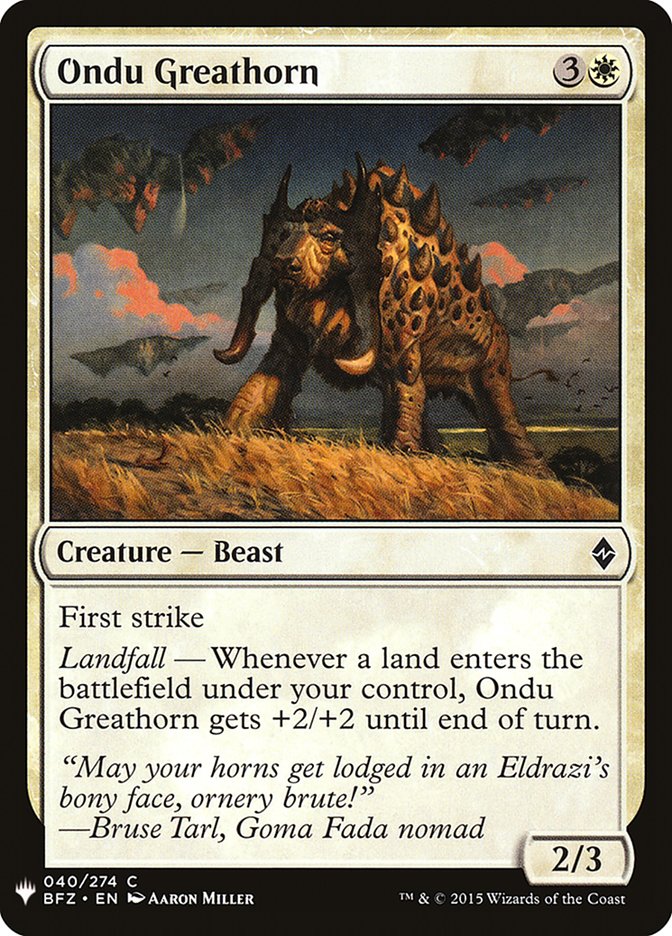 Ondu Greathorn [Mystery Booster] | Card Merchant Takapuna