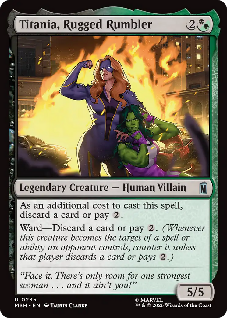 Titania, Rugged Rumbler [Marvel Super Heroes] | Card Merchant Takapuna