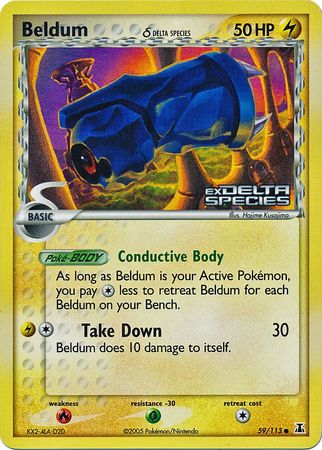 Beldum (59/113) (Delta Species) (Stamped) [EX: Delta Species] | Card Merchant Takapuna