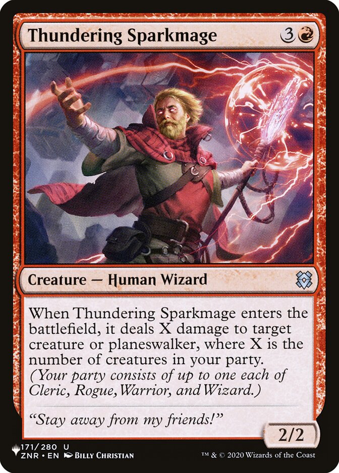 Thundering Sparkmage [The List] | Card Merchant Takapuna
