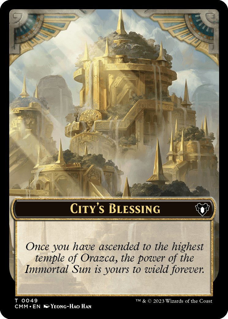 City's Blessing // Emblem - Teferi, Temporal Archmage Double-Sided Token [Commander Masters Tokens] | Card Merchant Takapuna