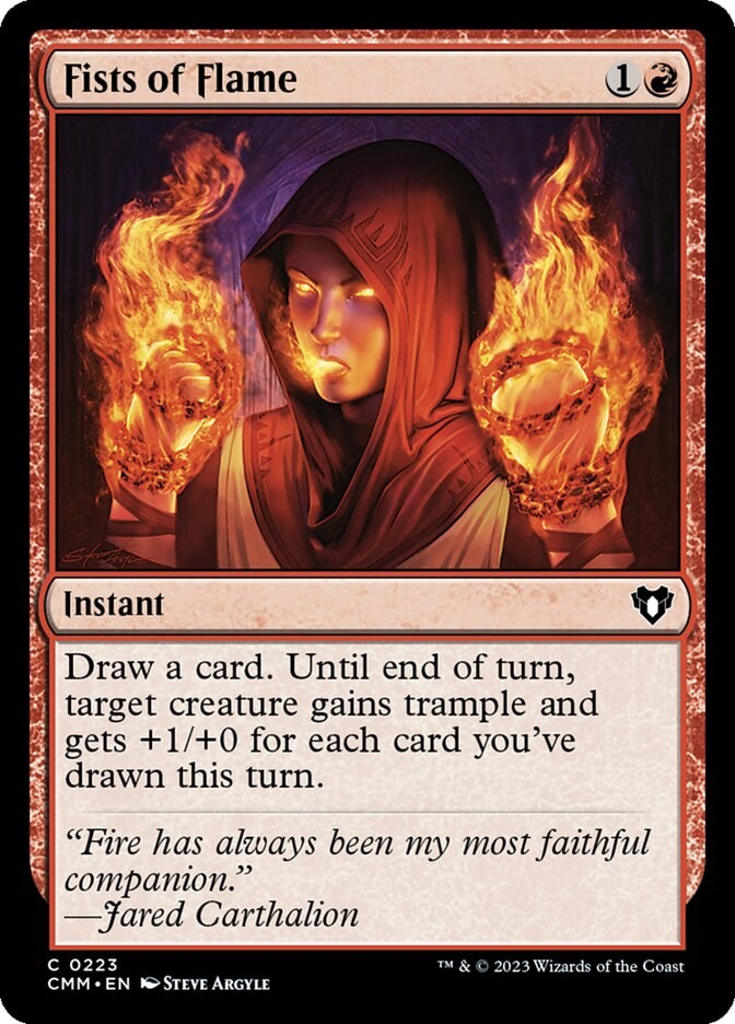 Fists of Flame [Commander Masters] | Card Merchant Takapuna