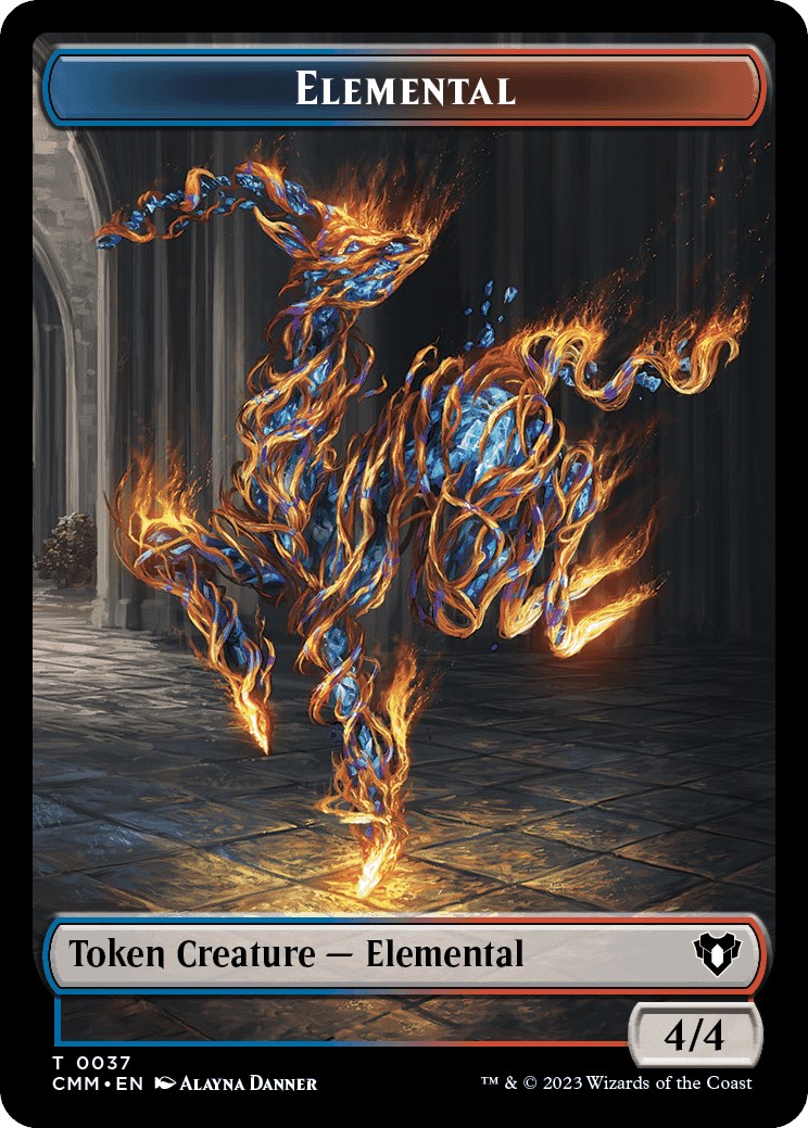 Elemental (0037) // Human Soldier Double-Sided Token [Commander Masters Tokens] | Card Merchant Takapuna