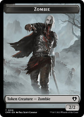 Zombie (0019) // Construct (0042) Double-Sided Token [Commander Masters Tokens] | Card Merchant Takapuna