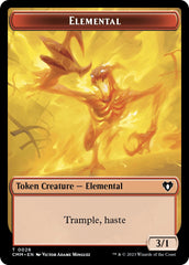 Elemental (0026) // Dwarf Berserker Double-Sided Token [Commander Masters Tokens] | Card Merchant Takapuna