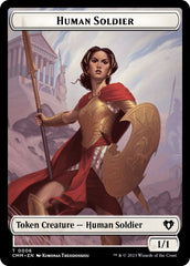 Human Soldier // Emblem - Teferi, Temporal Archmage Double-Sided Token [Commander Masters Tokens] | Card Merchant Takapuna